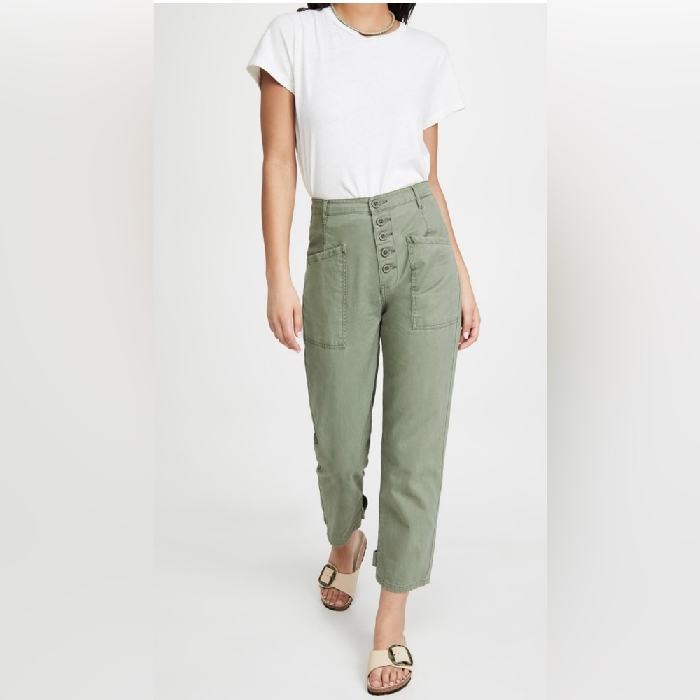 Anthropologie x Pistola Tammy High Waist Trousers in Colonal Green